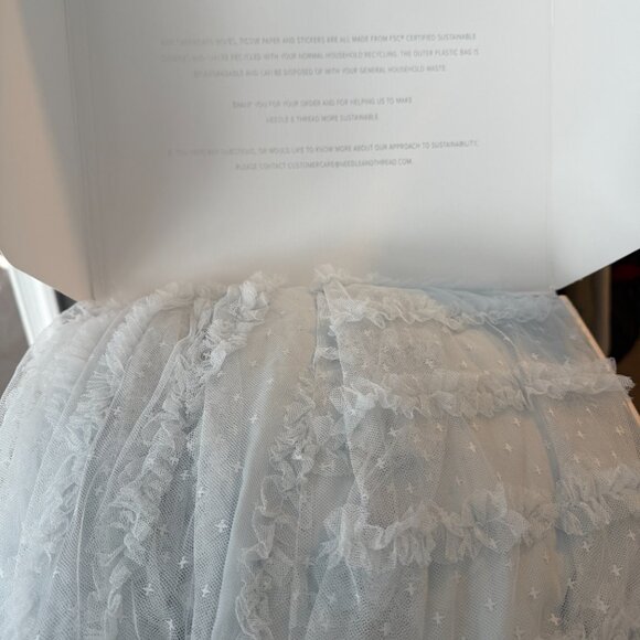 FLORENCE RUFFLE ANKLE SKIRT | Needle and Thread | Blue Skirt Perfect for Wedding - Picture 7 of 7